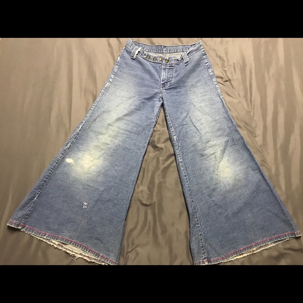 Vintage 1970’s Denim Bellbottoms - Picture 1 of 7
